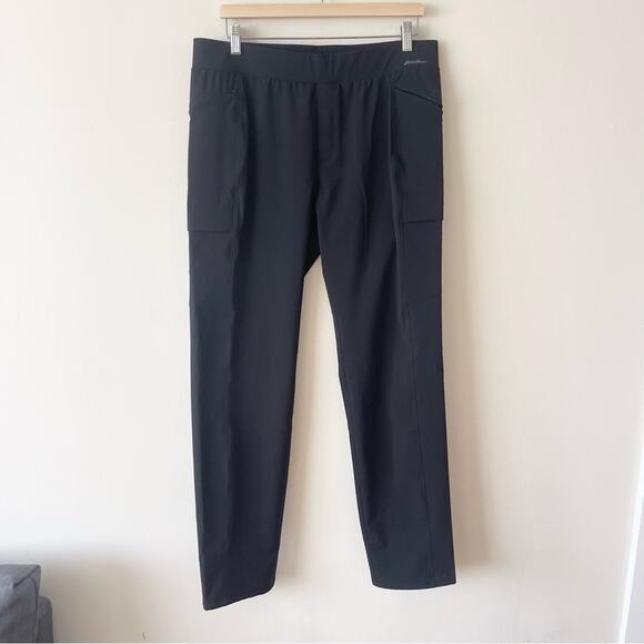 Eddie Bauer Incline Utility Pants Women’s size 14 Black Elastic Waistband - Picture 1 of 9